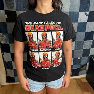 Marvel Black Deadpool Graphic Tee